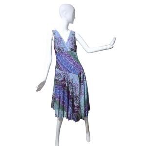 Y2K Babydoll Asymmetrical Patchwork Women's size 6 Whimsical‎ Fairygrunge  Dress